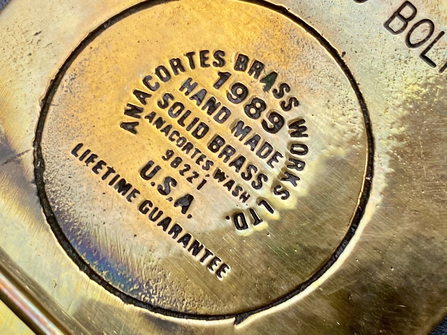 Vintage Clifton Morenci Rotary Club 50 years of service celebration belt buckle