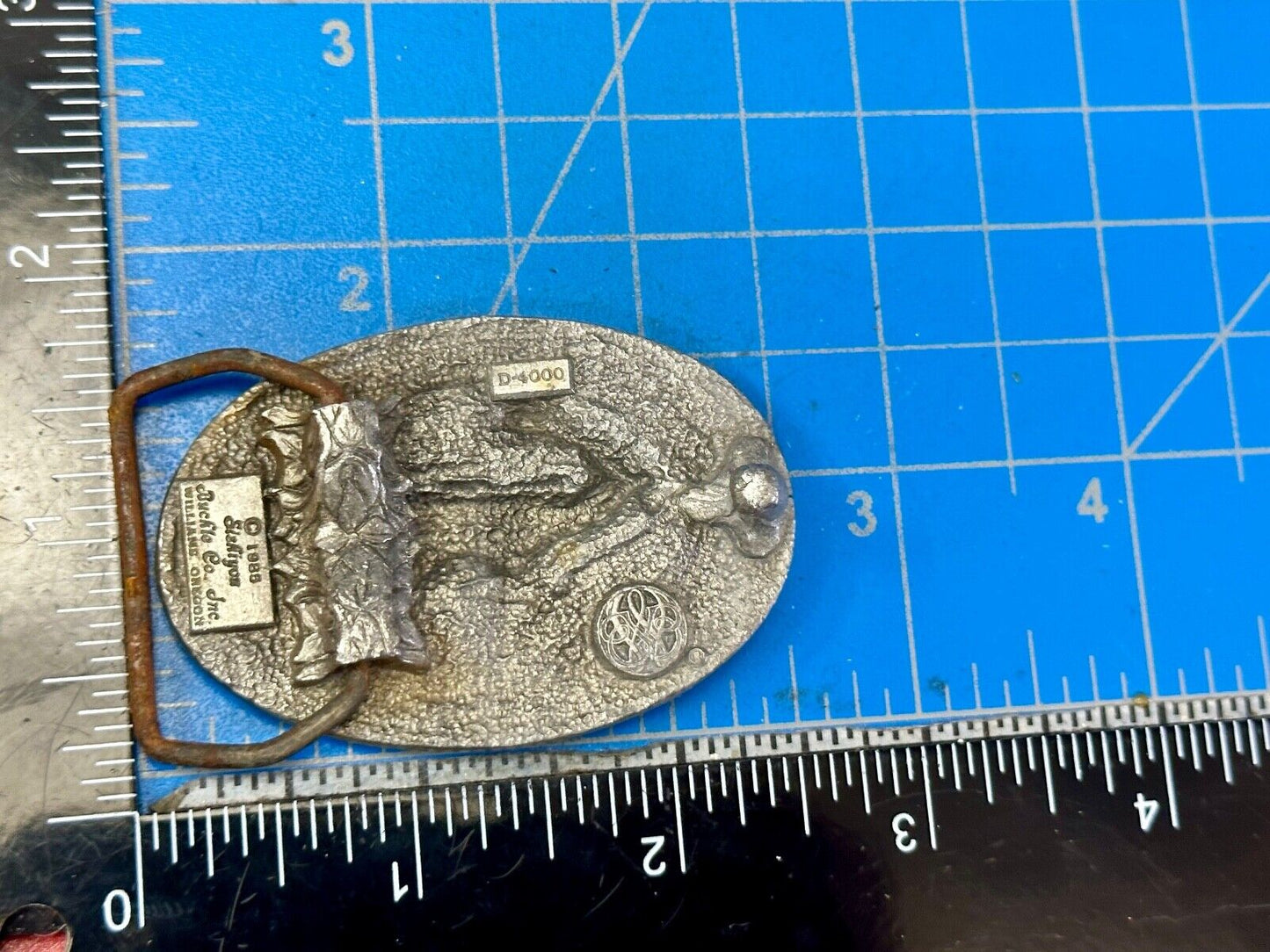 The Great ELK - Vintage 1980 D-4000 Siskiyou 2.75" wide Belt Buckle