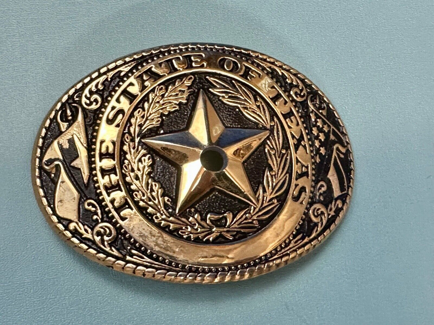 Texas - Lone Star Flags Seal - belt buckle READY for your centerpiece