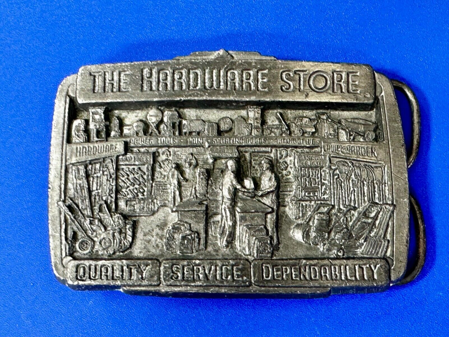The Hardware Store - Quality Service Dependability Commemorate 1987 Belt Buckle
