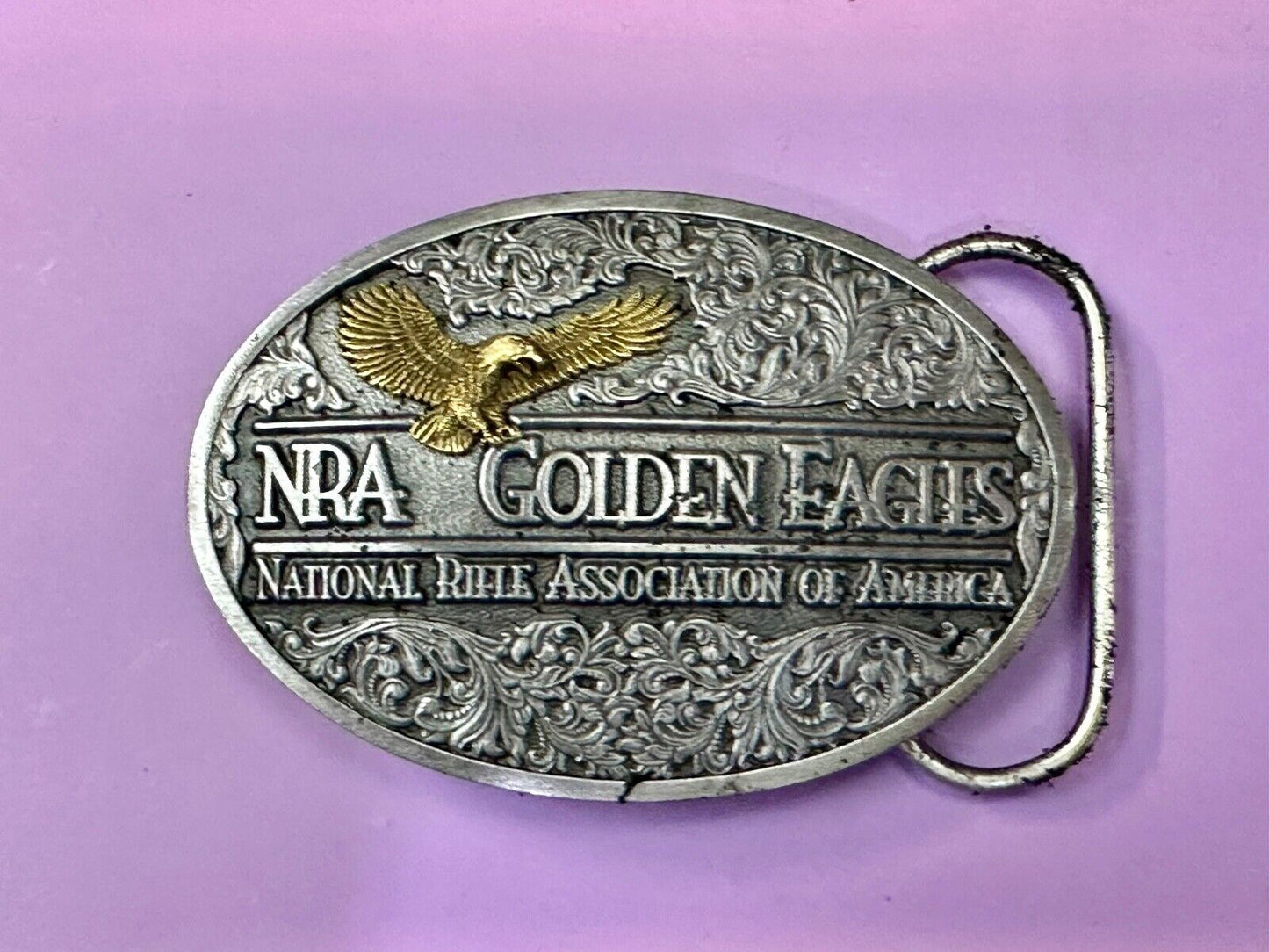 1994 NRA Golden Eagles National Rifle Association Limited Belt Buckle in box