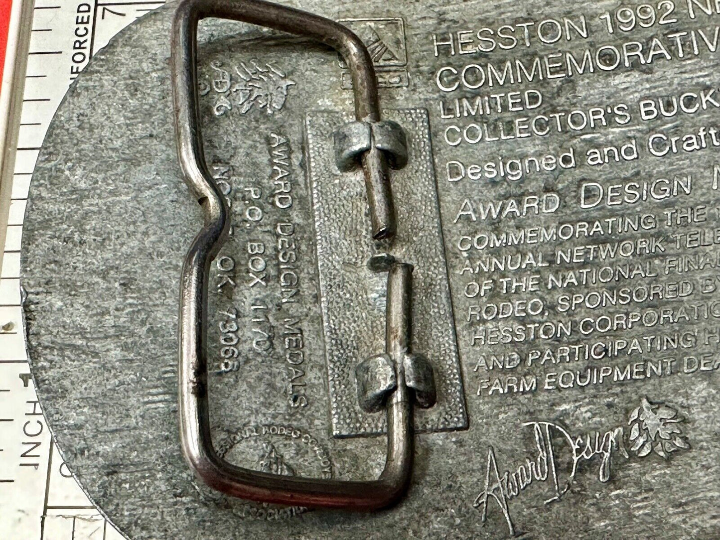1992 Award Design Medals NFR National Finals Rodeo belt buckle