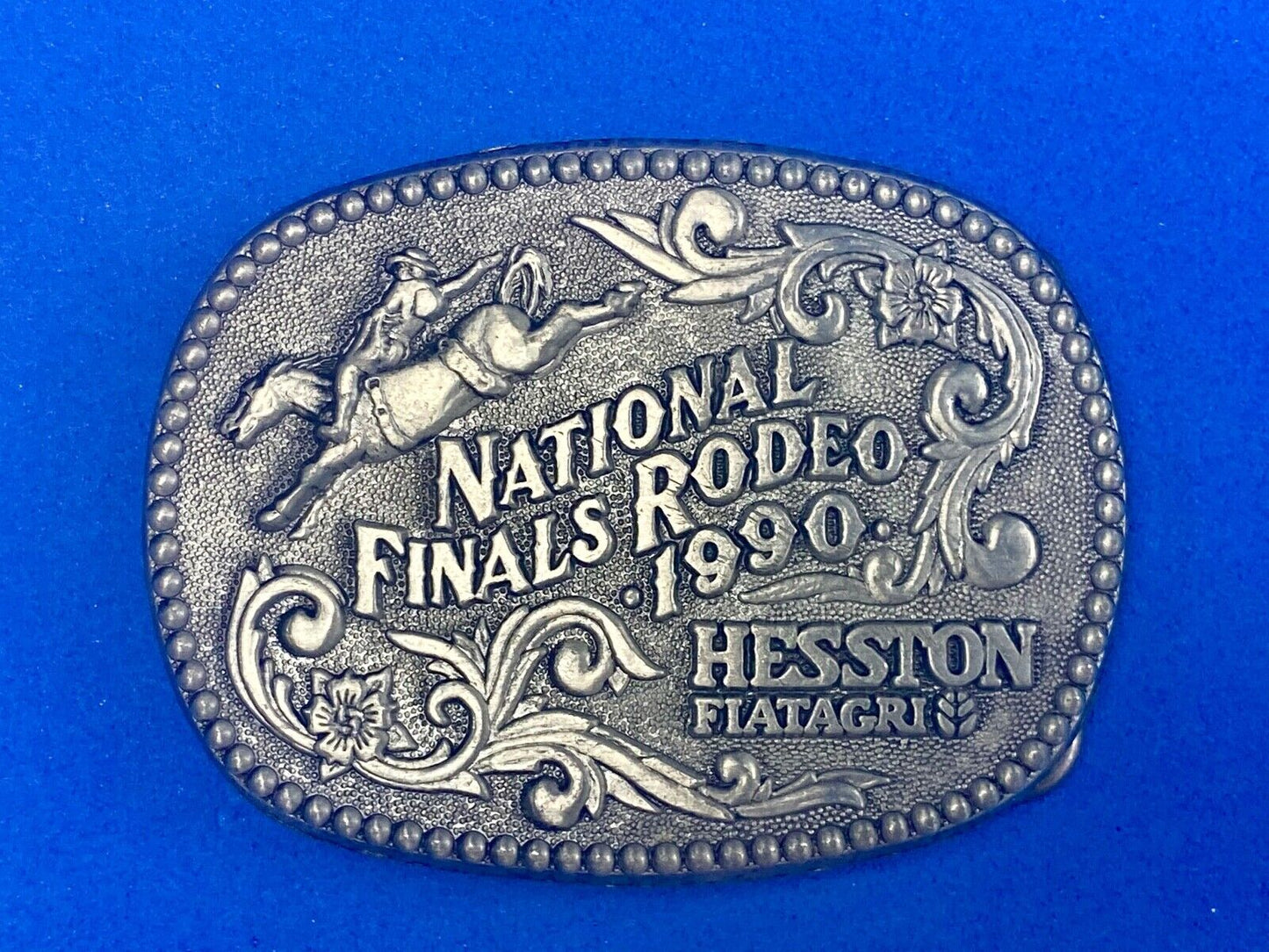 1990 NFR National Finals Rodeo Cowboy Youth size Belt Buckle Award Design Medals