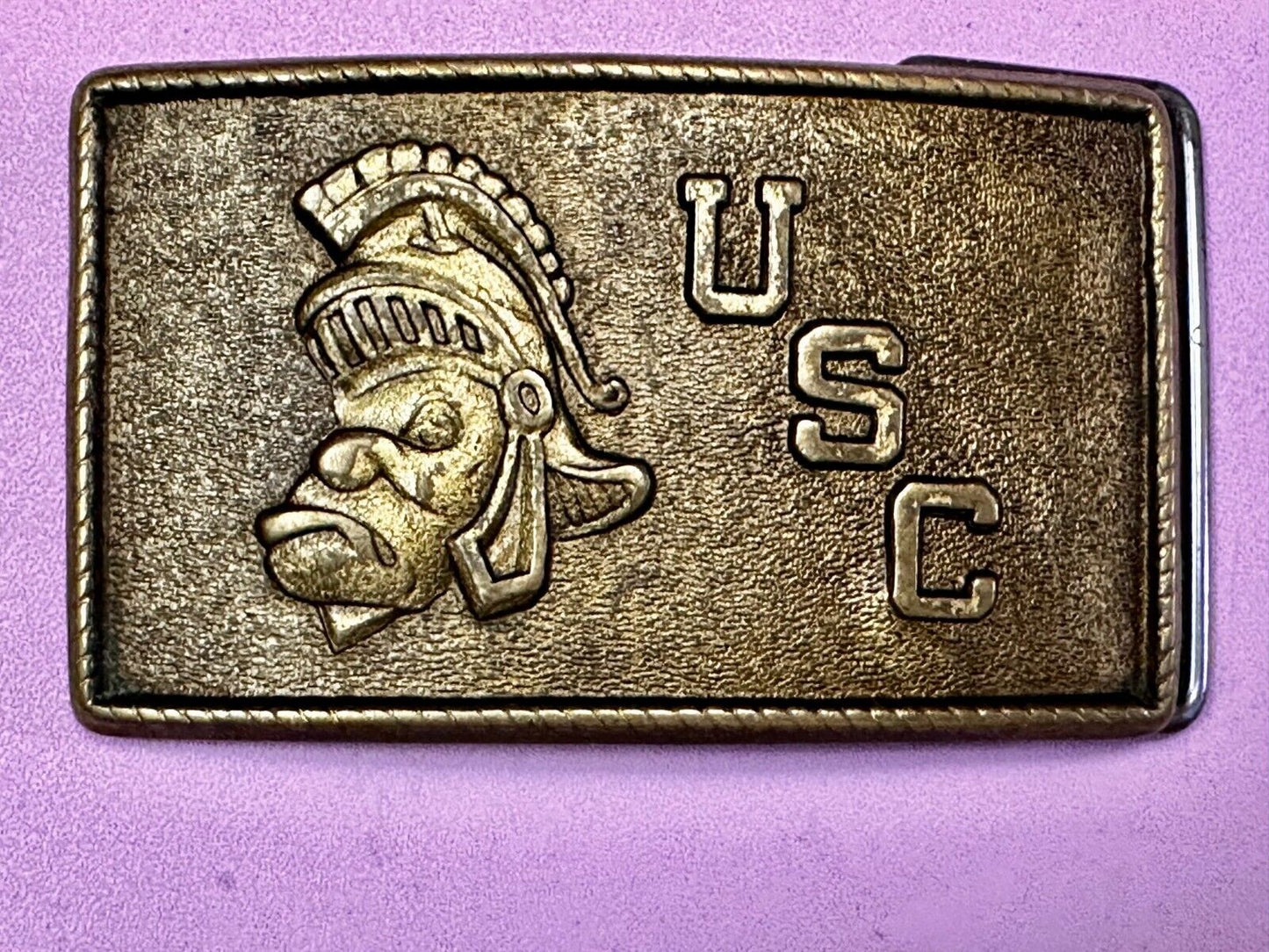 USC University Of Southern California Trojans Football Sports VTG Belt Buckle