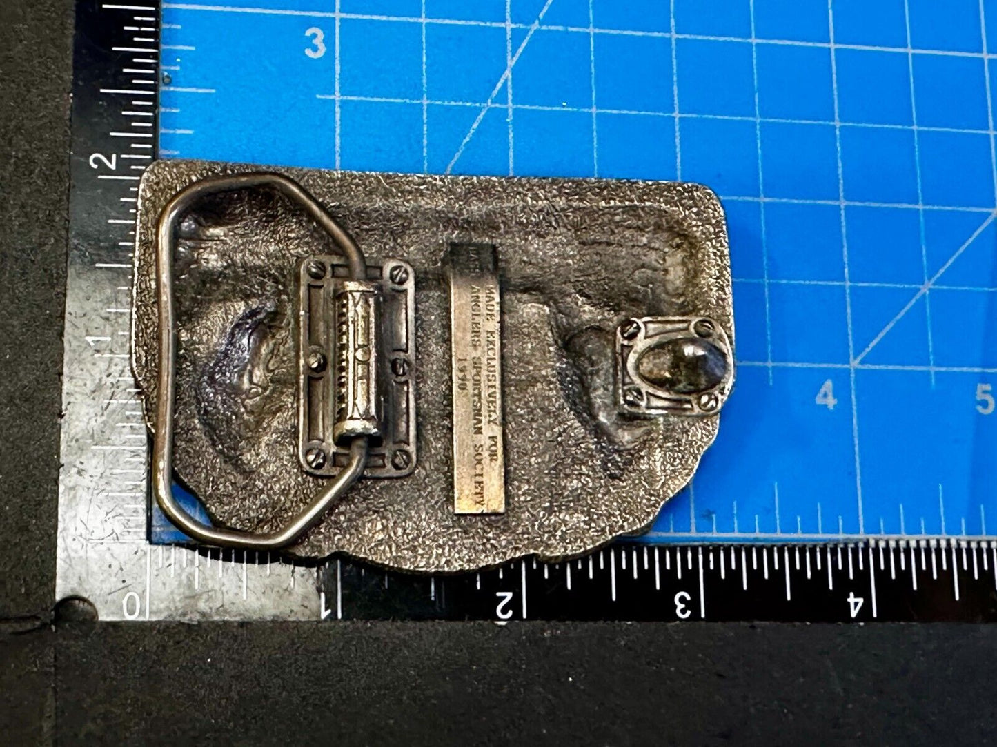1990 Bass Anglers Sportsman Society Club Great American Fishing Belt Buckle
