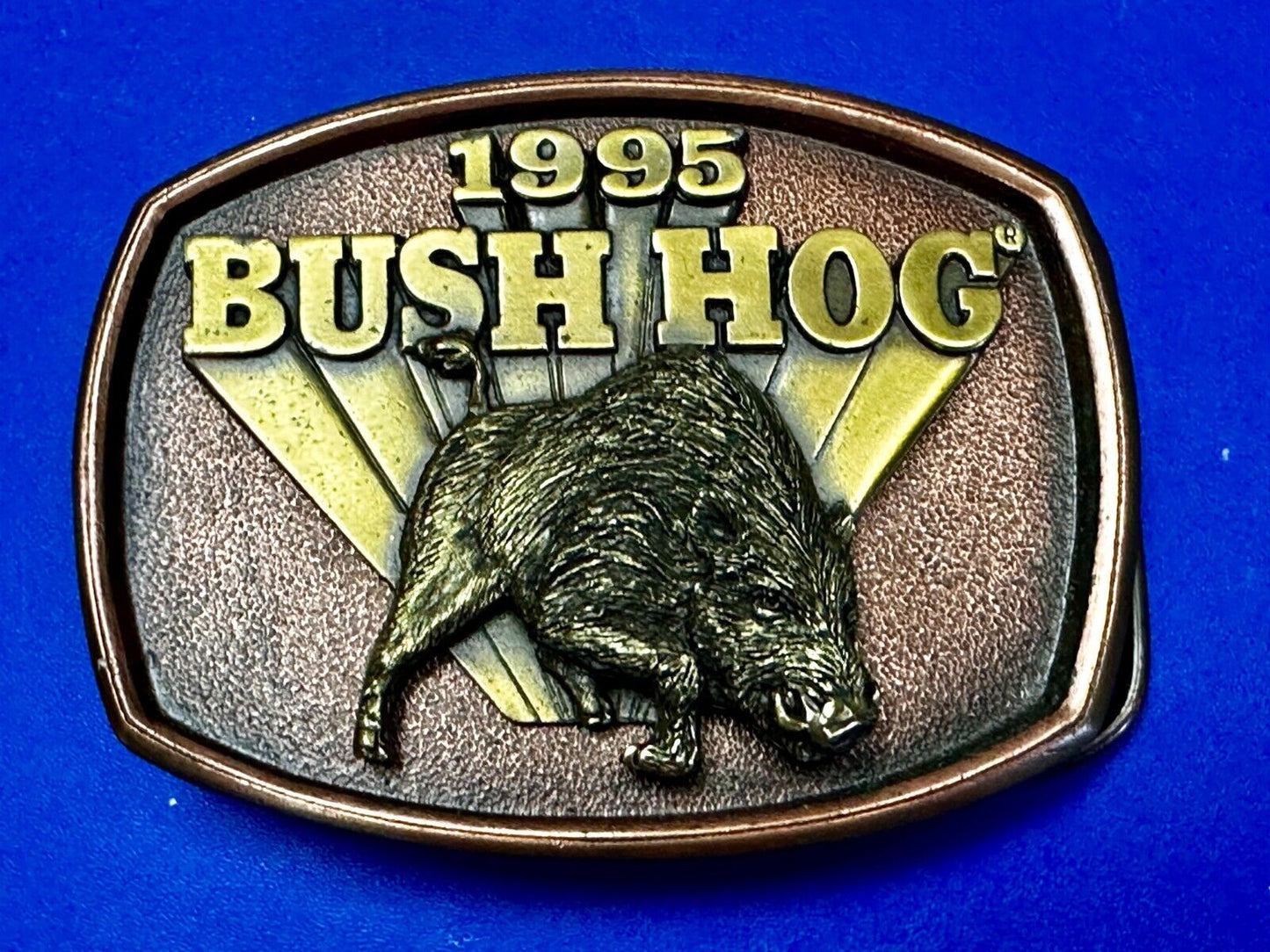 1995 Bush Hog Vintage Farm Agriculture Lawn Care Belt Buckle By Spec Cast