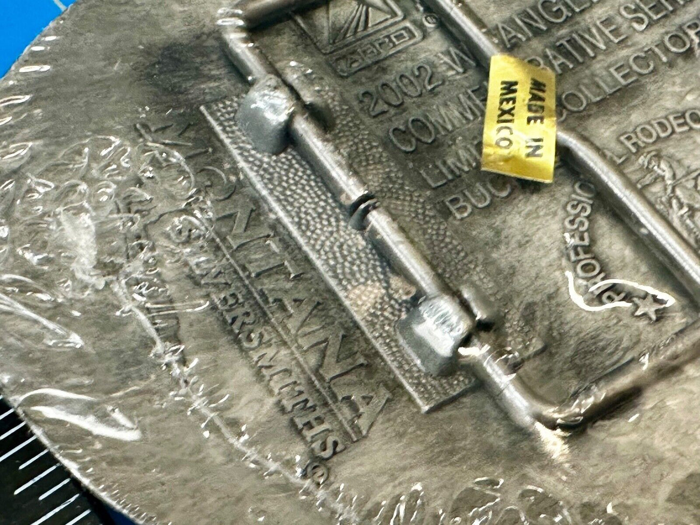 2002 ADULT SIZE NOS NATIONAL FINALS RODEO NFR NOS Montana S. S Belt Buckle