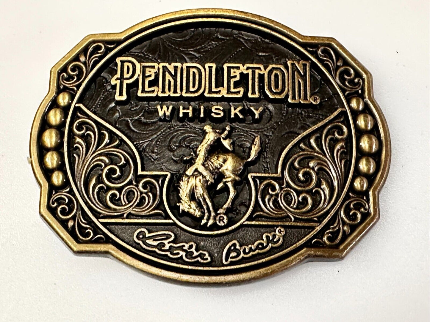 2024 Pendleton Whiskey Let'er Buck Rodeo Cowboy Montana Silversmiths Belt Buckle