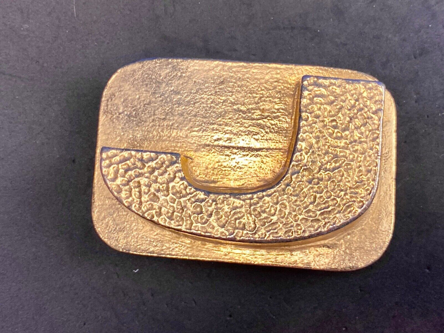 Big gold tone block letter J belt buckle - Name, Initial, personal meaning!
