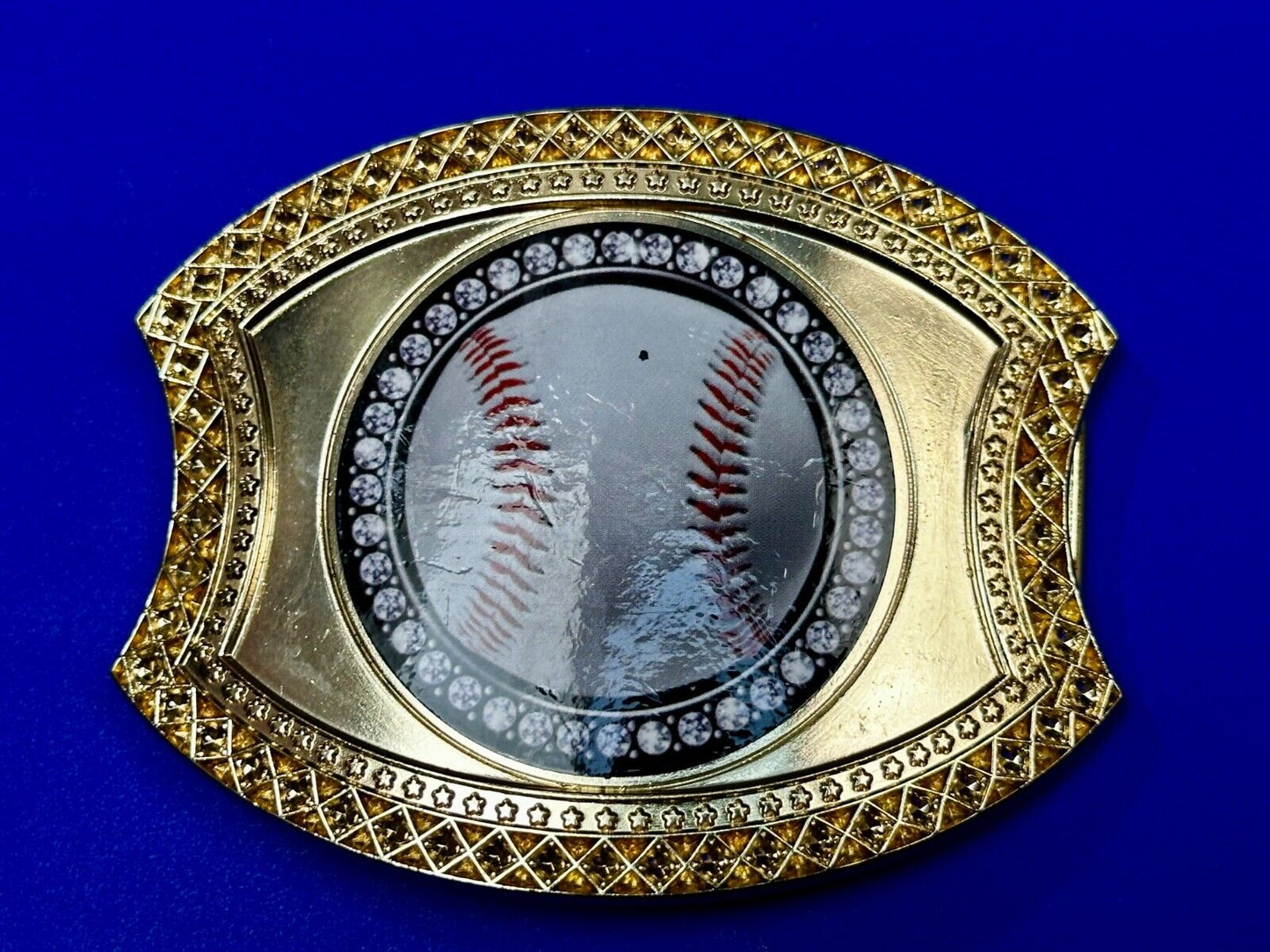 Baseball Lover's Ultimate Fan Gift - Rhinestone Accented Belt Buckle by Crown