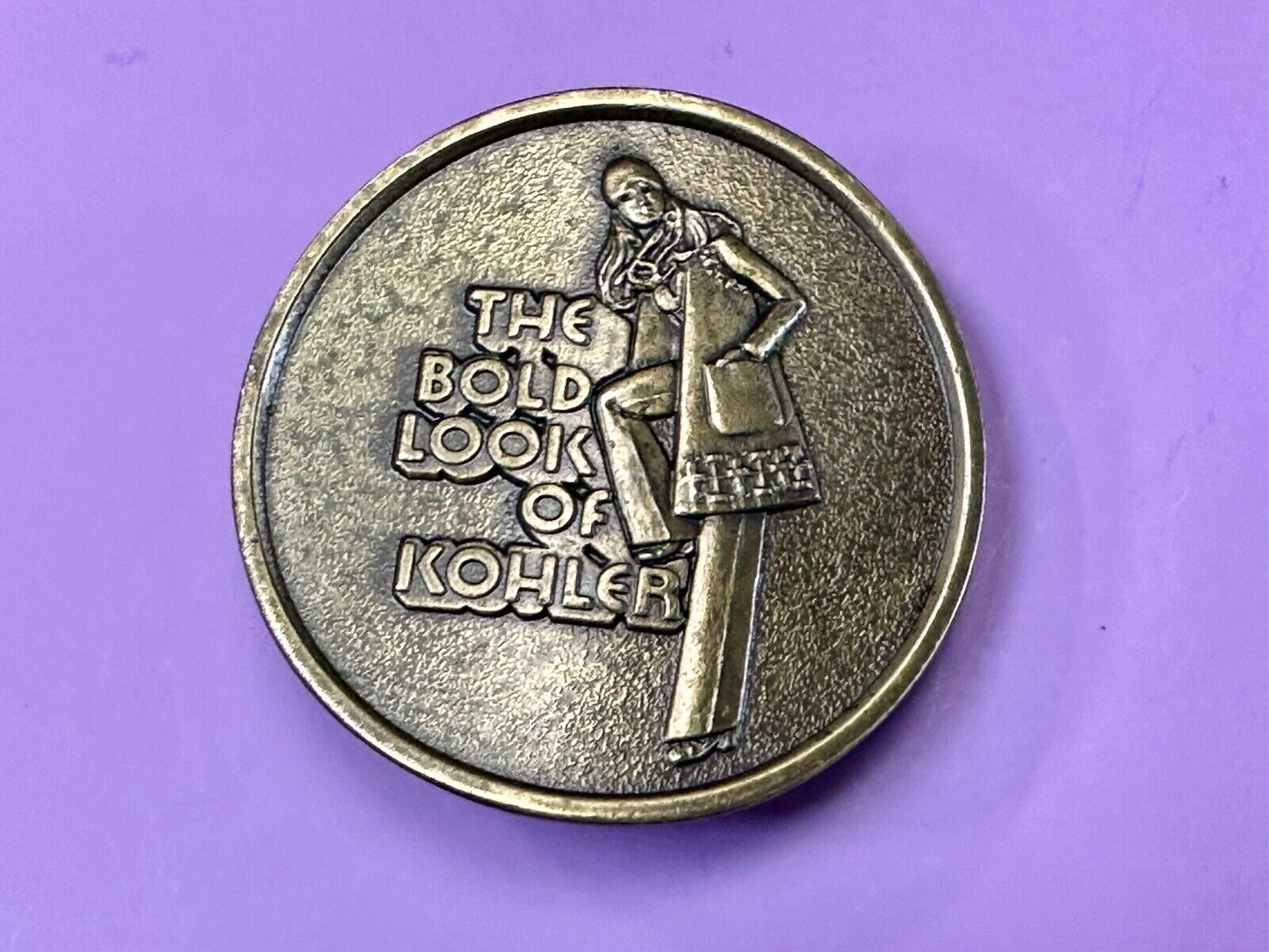 The Bold Look of Kohler - Vintage 1977 Lewis round Limited Edition belt buckle