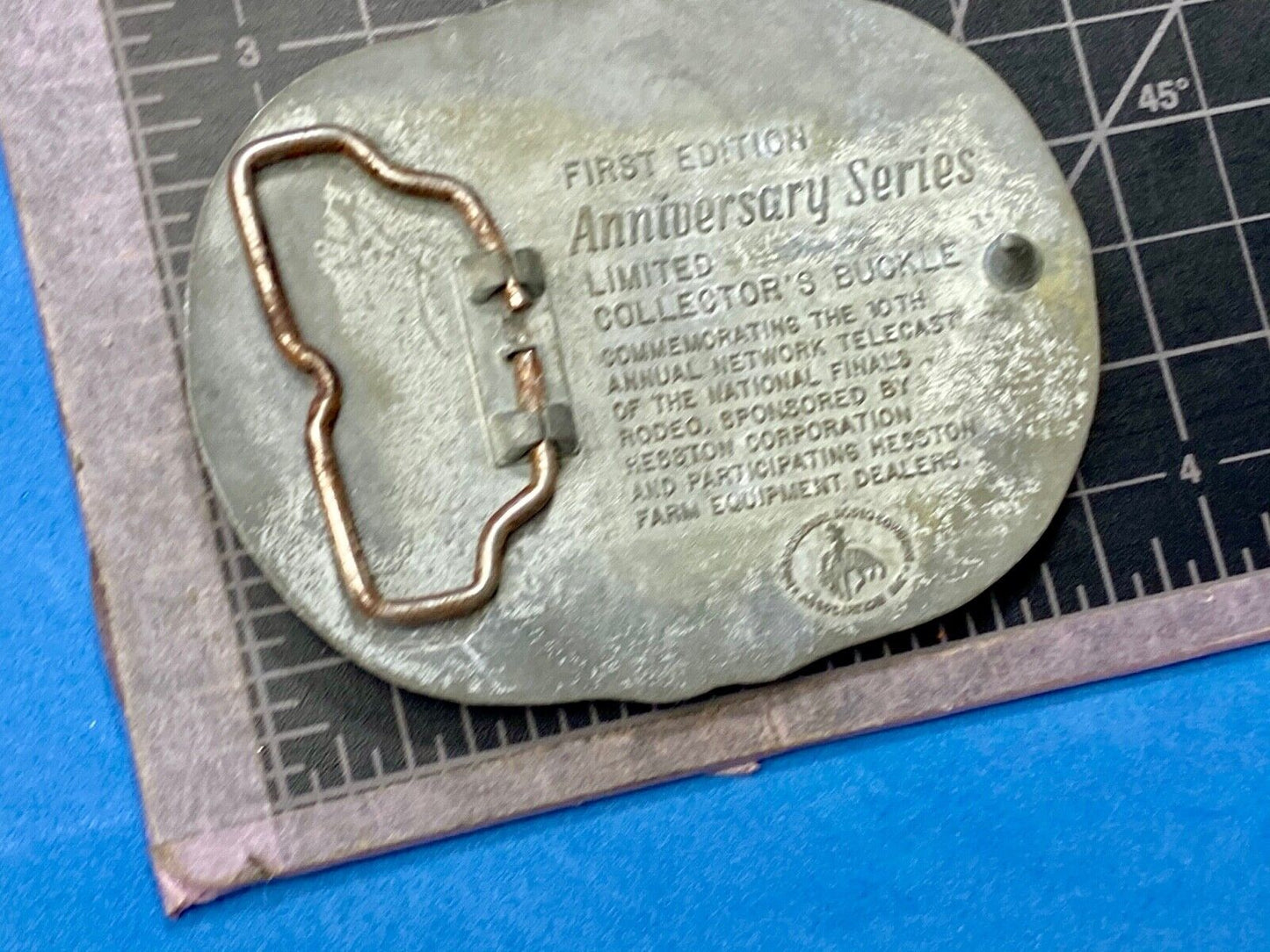 1983 1st edition 25th anniversary NFR National Finals Rodeo belt buckle