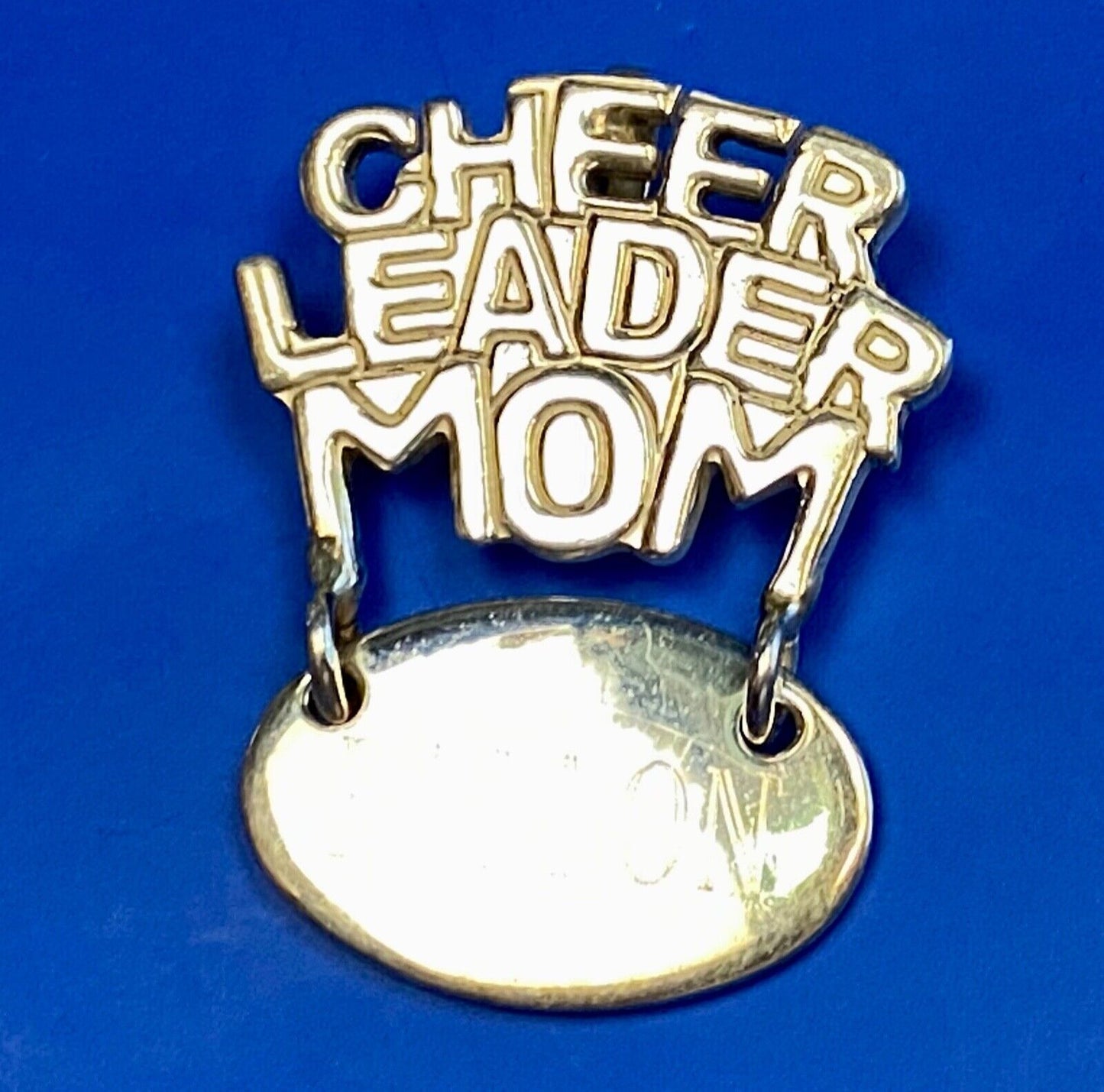Vintage Cheerleader Mom Sterling Silver 925 Proud Football Mamma! Brooch Pin