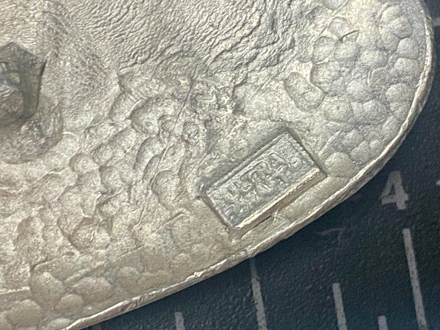 Vintage Cowboy Hat Silver Tone Western Belt Slide Buckle By Ultracraft
