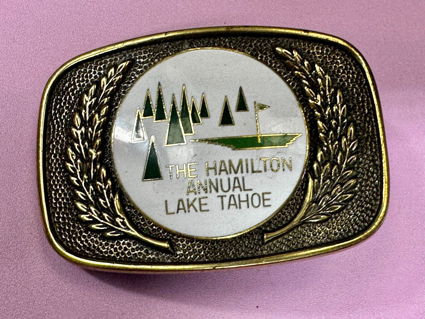 The Hamilton Health Center Annual Golf Tournament Lake Tahoe Belt Buckle