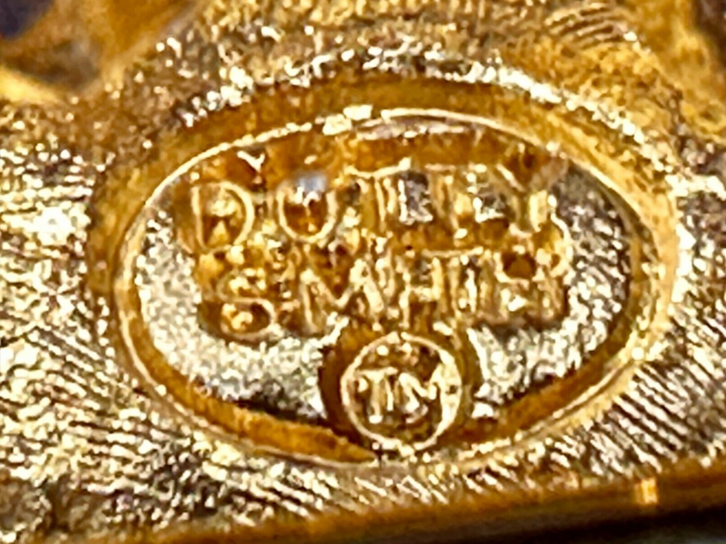 Bear Family Two Piece Interlocking Gold Tone Vintage Belt Buckle by Dotty Smith