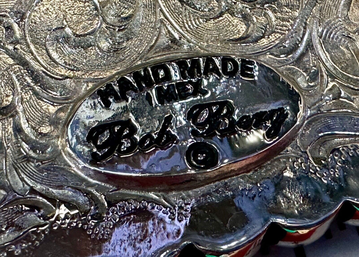 2004 Classic Select horsemanship CQHA Trophy belt buckle by Bob Berg