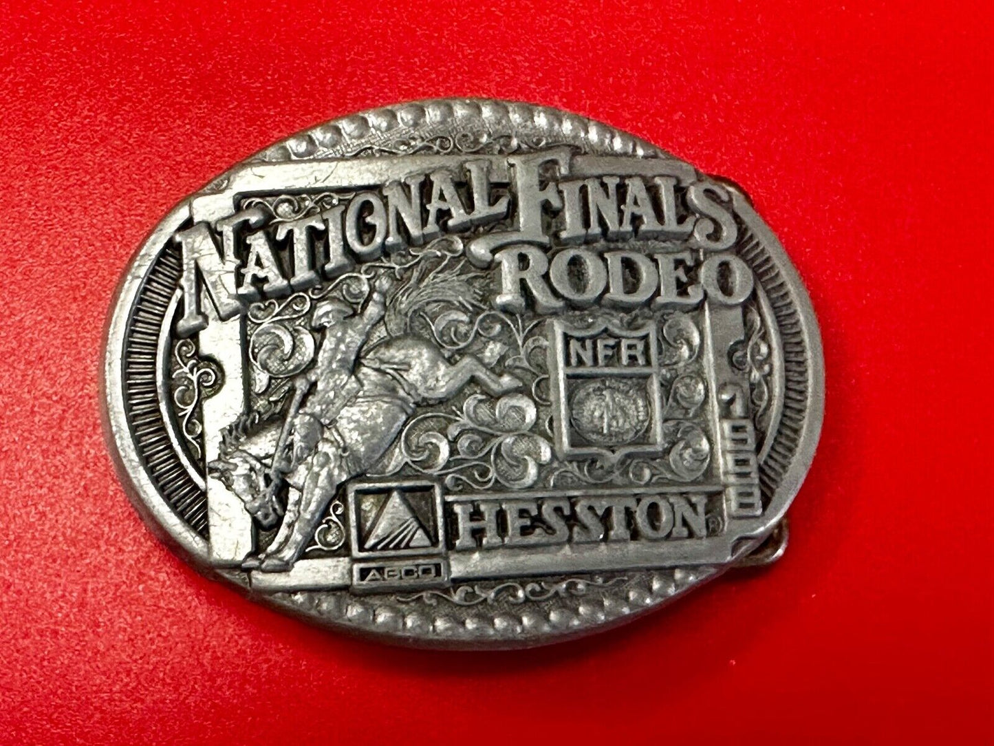 1998 NFR National Finals Rodeo NOS Youth Size ADM Commemorative Belt Buckle