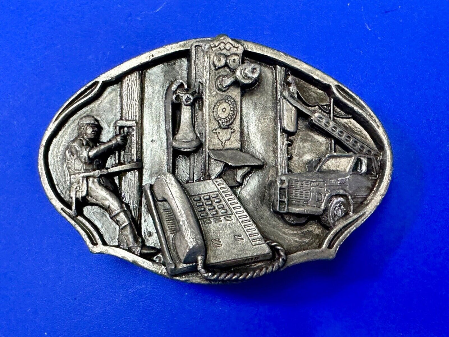 Telephone Linesmen pole climbers Telecommunication 89 Arroyo Grande belt buckle