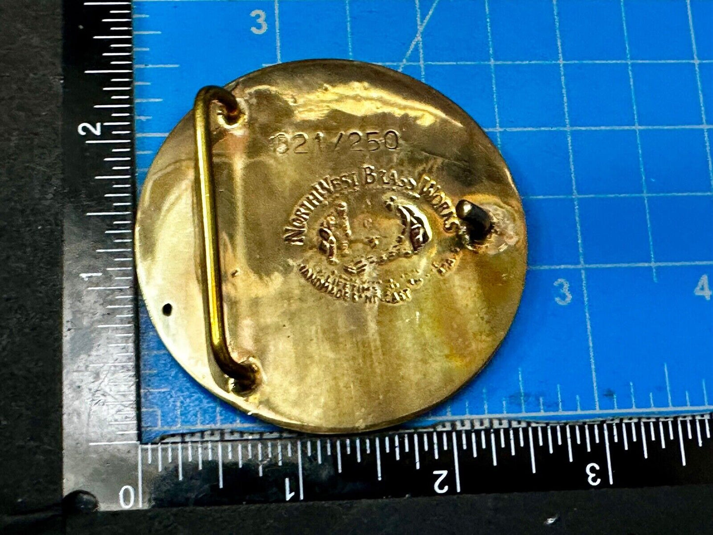 The American Association Woodturners AAW Commemorative Vintage 1986 Belt Buckle