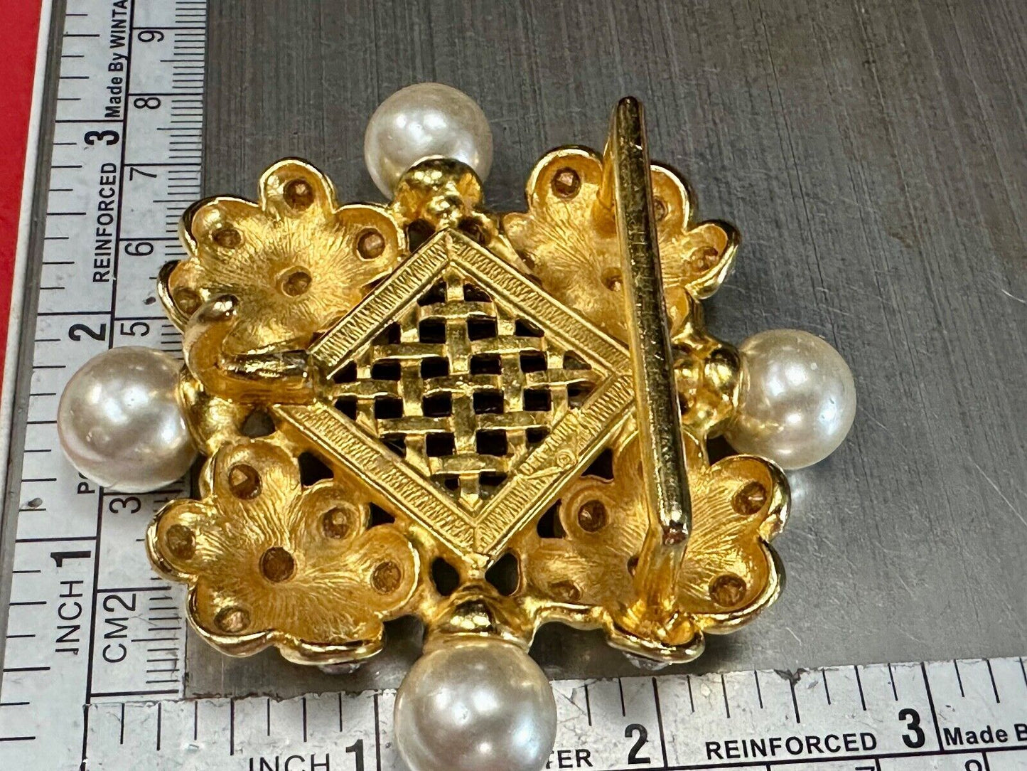 BEN AMUN, Czech Glass / Stone / Jeweled Large Vintage Beautiful belt buckle