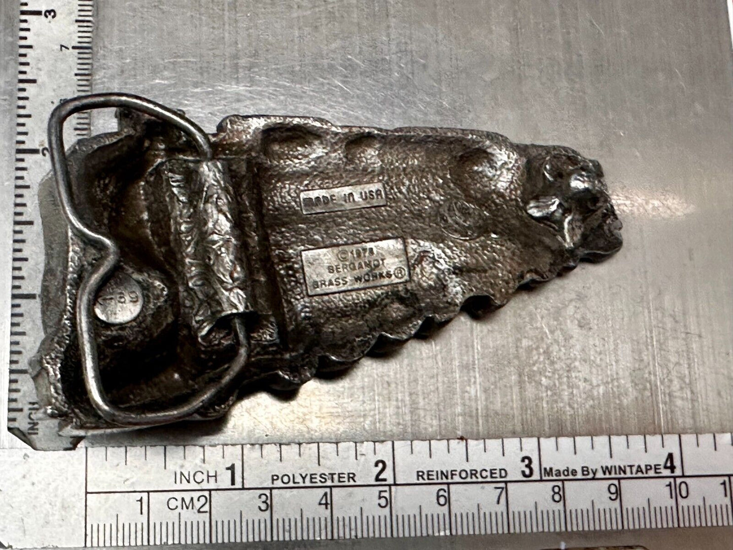 Train Locomotive Steam Engine RR RailRoad Vintage 1978 Bergamot Belt Buckle