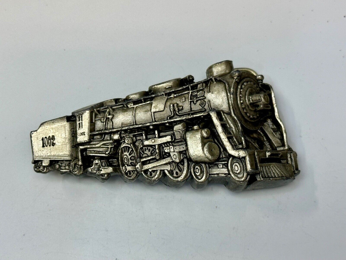 Train Steam Locomotive Vintage 1978 Cutout RR Bergamot Belt Buckle