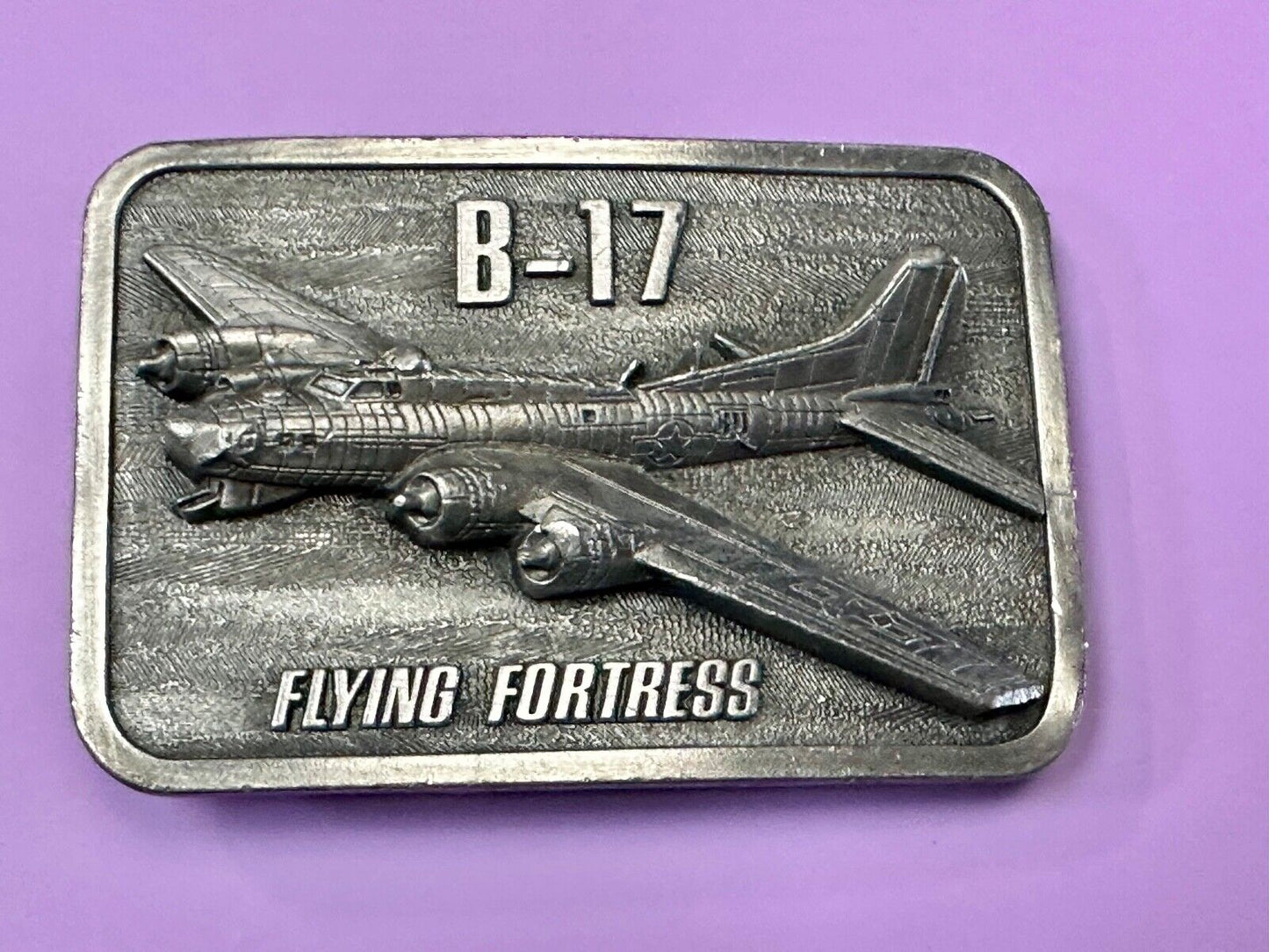 B-17 Flying Fortress 1985 Anniversary Military Plane War Birds Belt Buckle