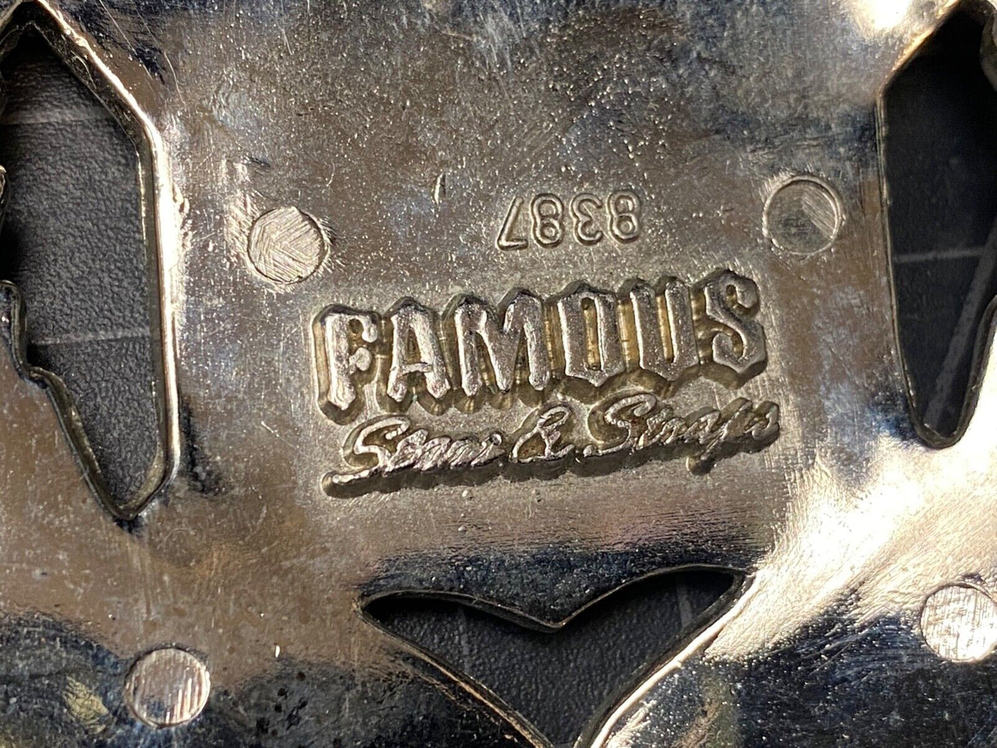 Vintage Cadillac Emblem Flag Chrome Large Belt Buckle Famous Stars And Straps