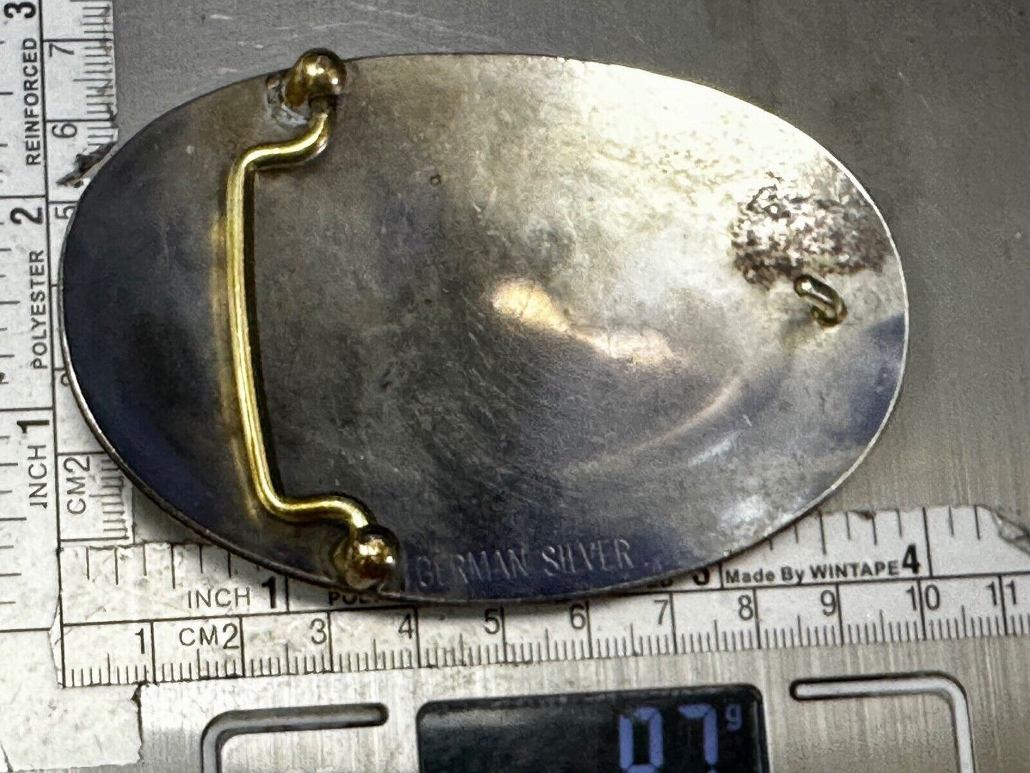 Beautiful Cowboy Ropeing Scene Vintage German Silver Belt Buckle - Awesome Detai