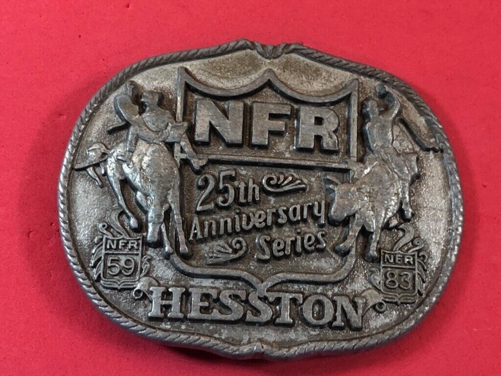 1983 Hesston National Finals Rodeo NFR 25th Anniversary Series Belt Buckle