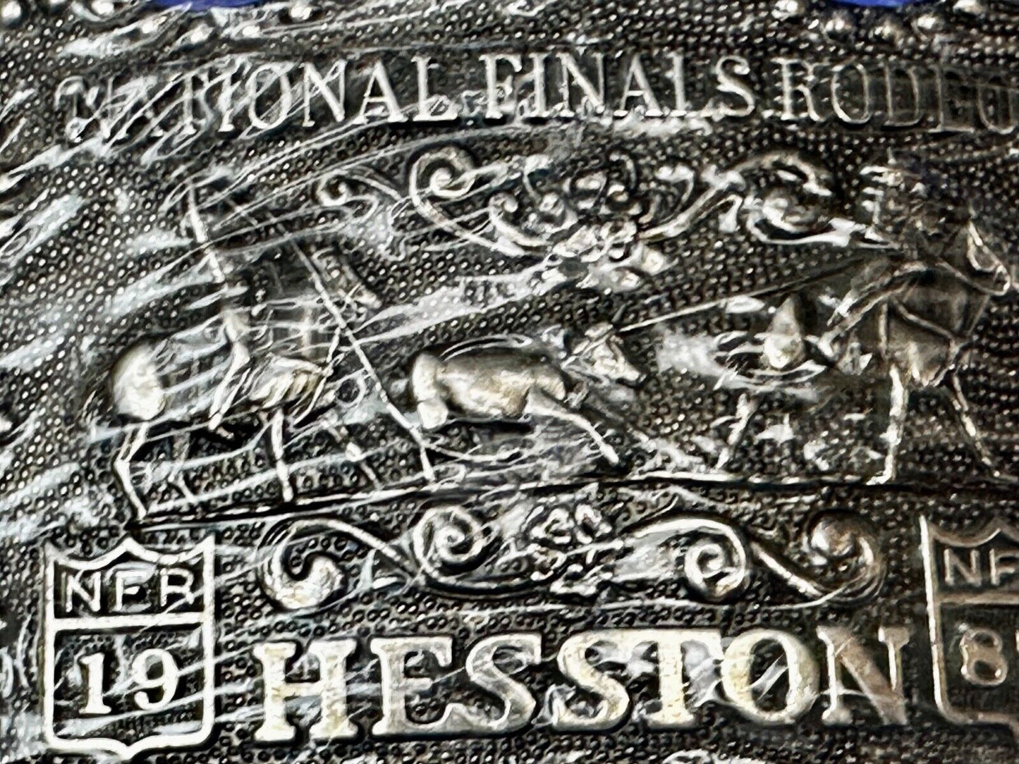 1987 National Finals Rodeo NFR Cowboy Western NOS Belt Buckle in wrap