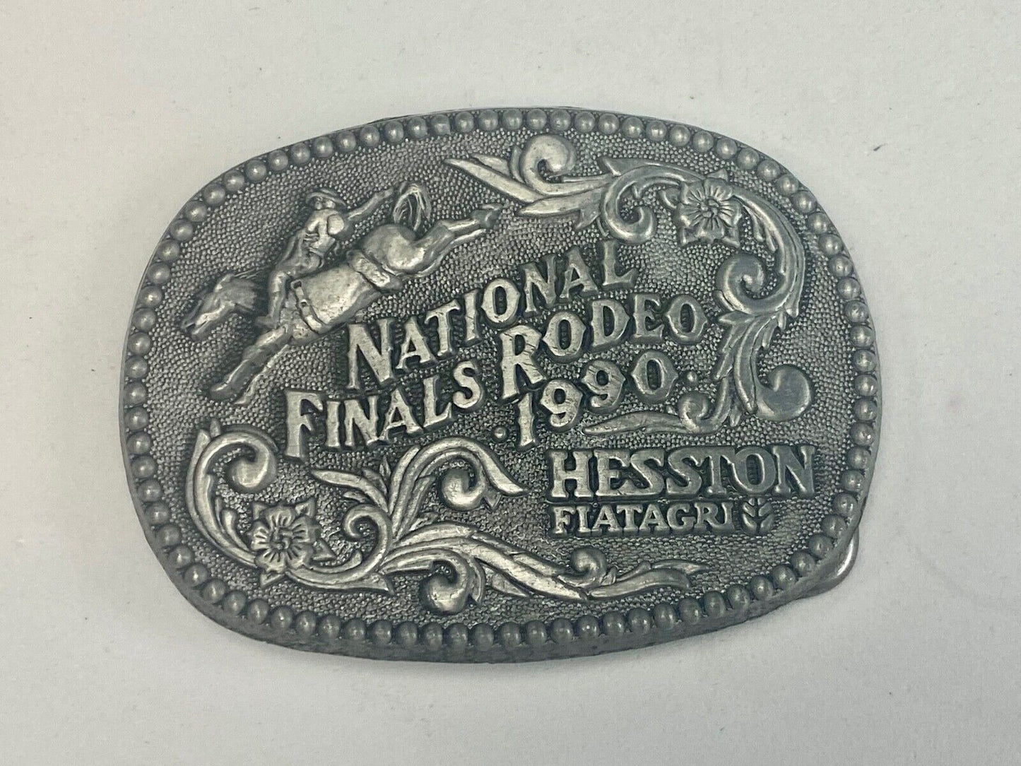 1990 NFR National Finals Rodeo Cowboy Youth size Belt Buckle Award Design Medals