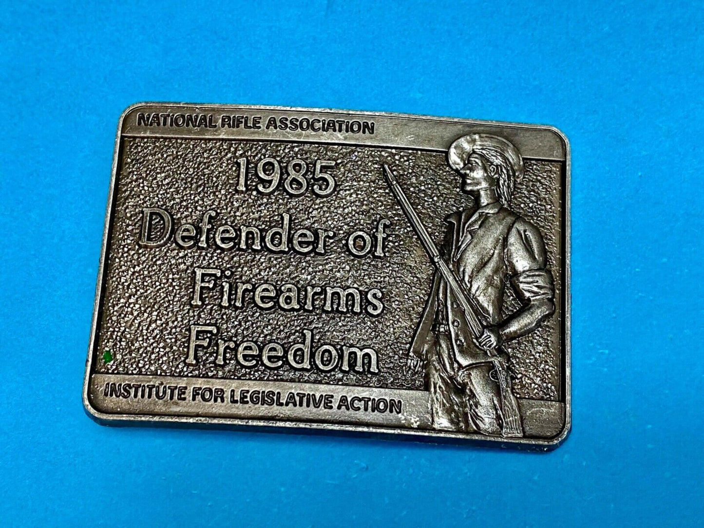 1985 Defender of Firearms Freedom - Institute for leglistave Action belt buckle