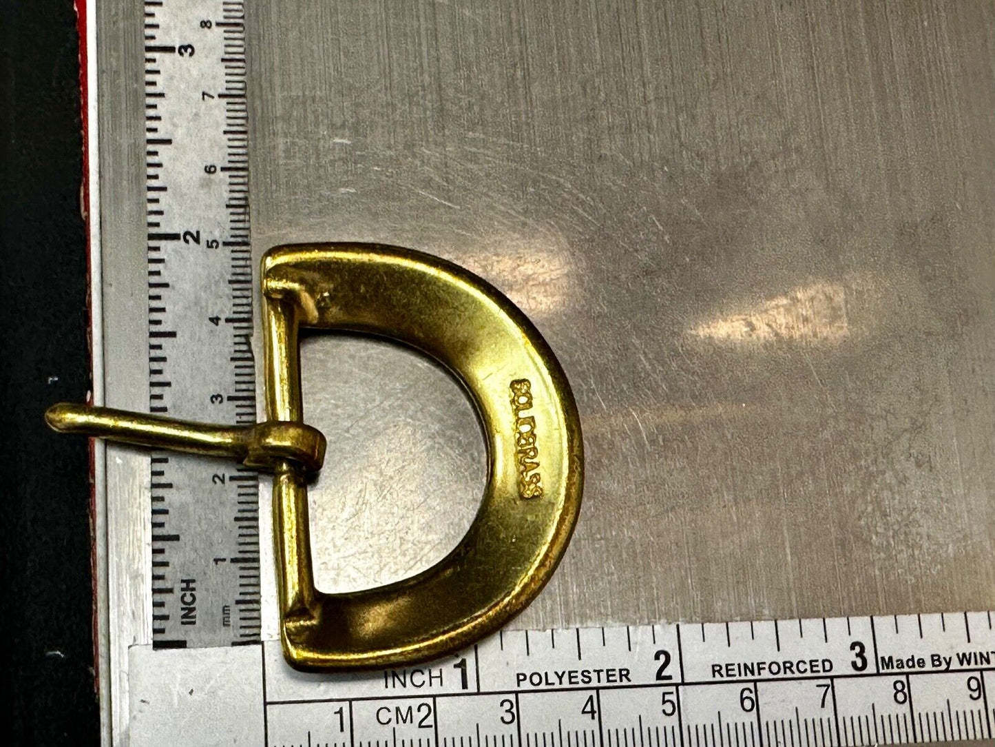 Thick Solid Brass Half Oval Shaped Vintage Replacement Belt Buckle
