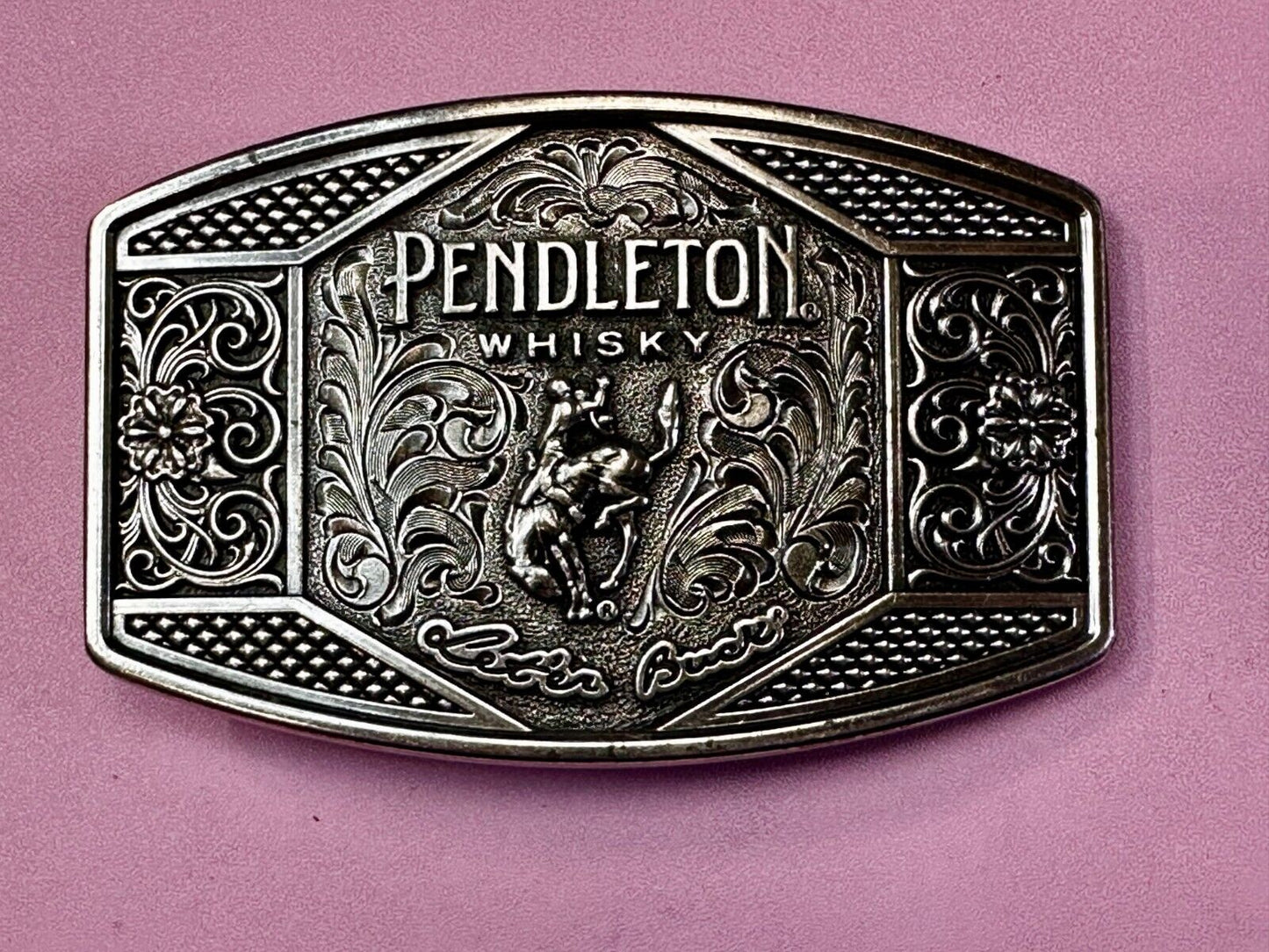 2022 Pendleton Whiskey Let'er Buck Rodeo Cowboy Montana Silversmiths Belt Buckle