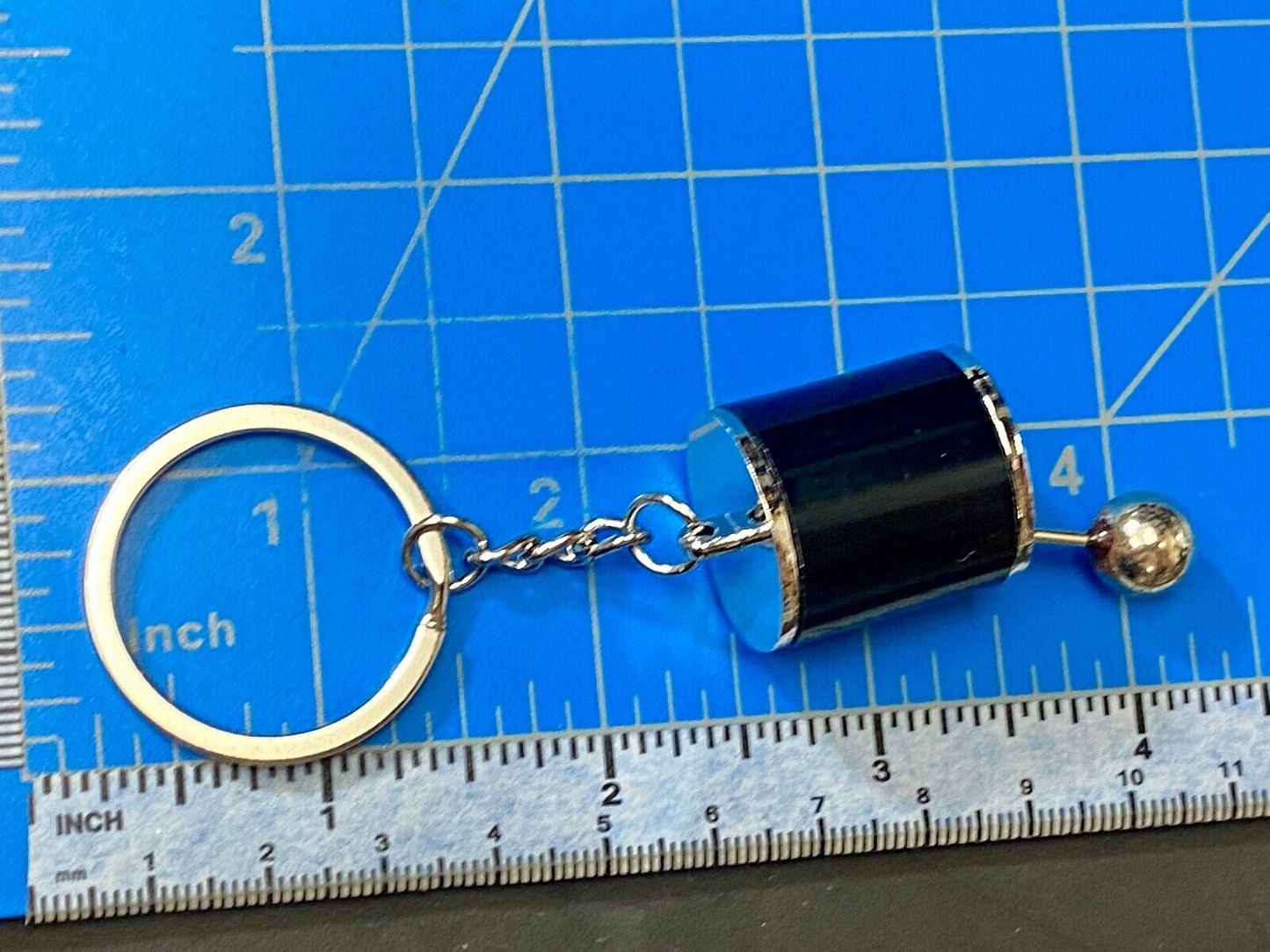 Black Finish Gear Box Shifter Key Chain Fob Ring Keychain - Fast USA shipping!