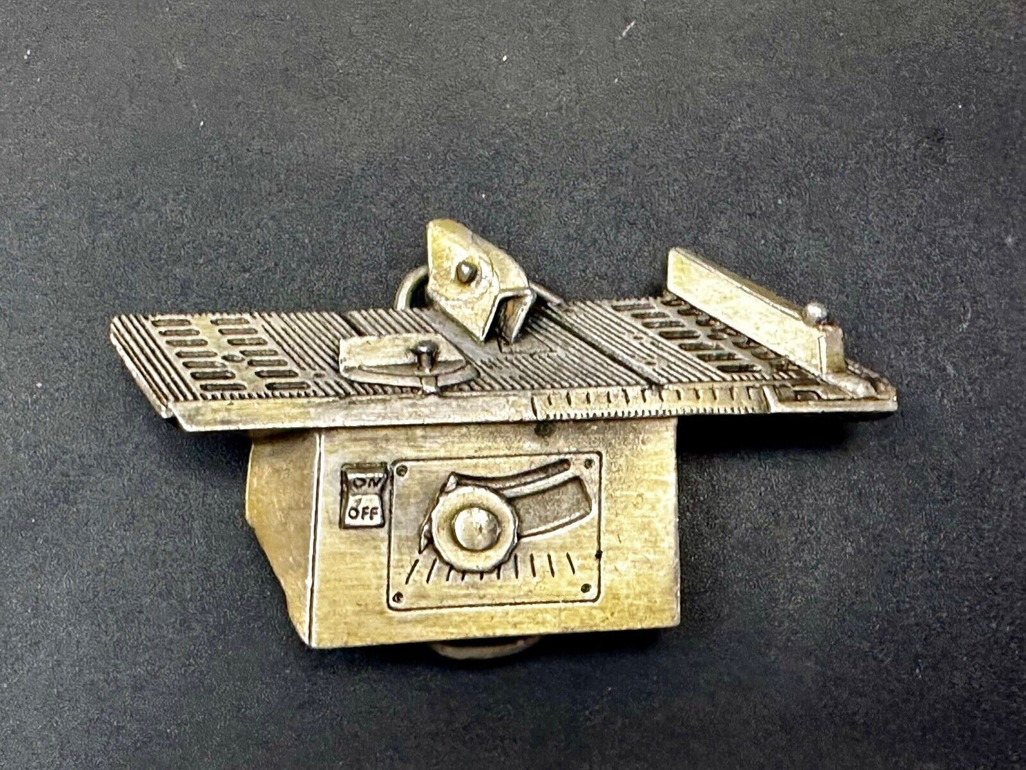 Table Saw Woodworking Unique VTG 1982 Belt Buckle by Bergamot Brass Works
