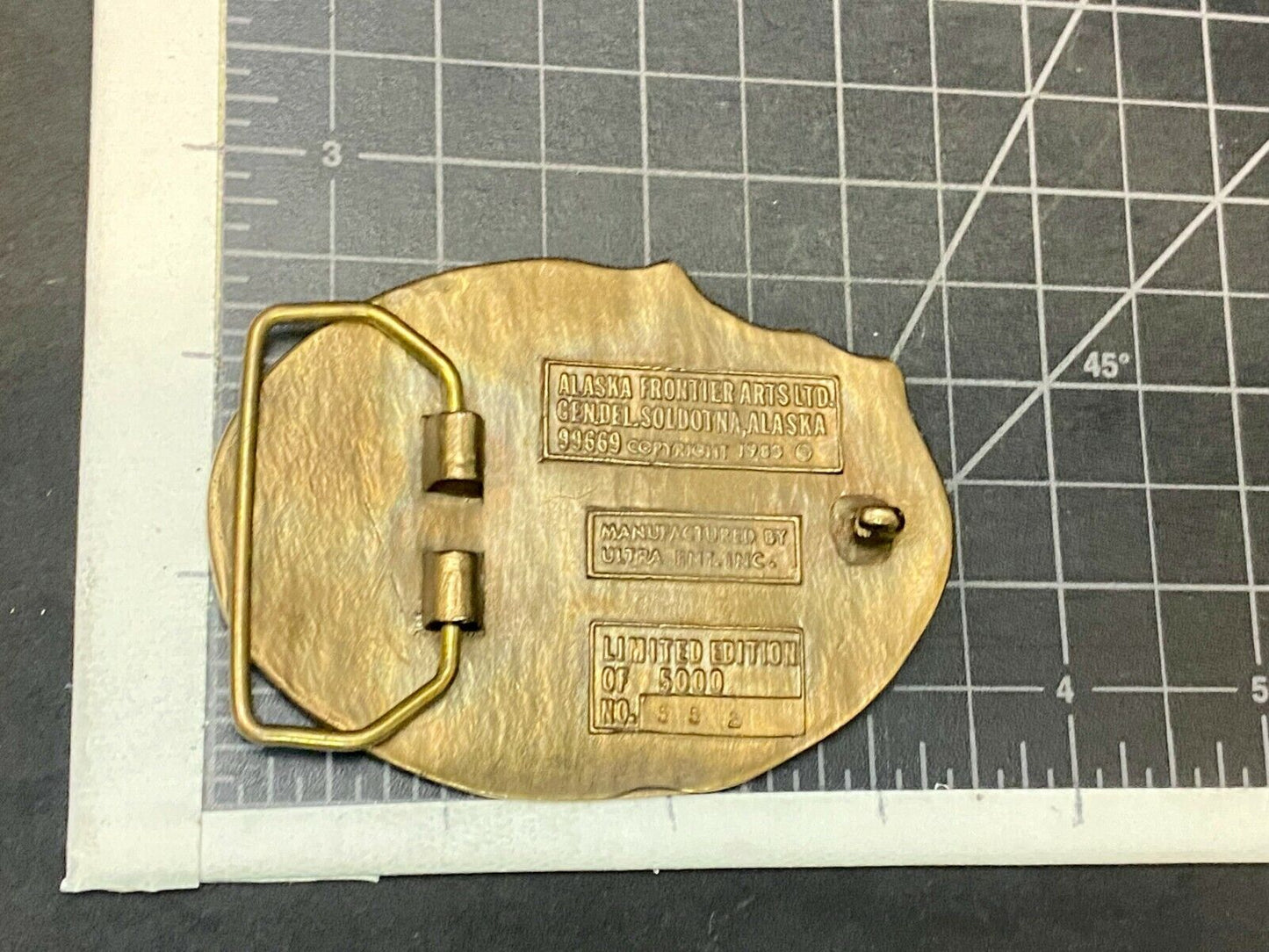 Vintage Alaska The Great Land Limited Belt Buckle By Alaska Frontier Arts Ltd