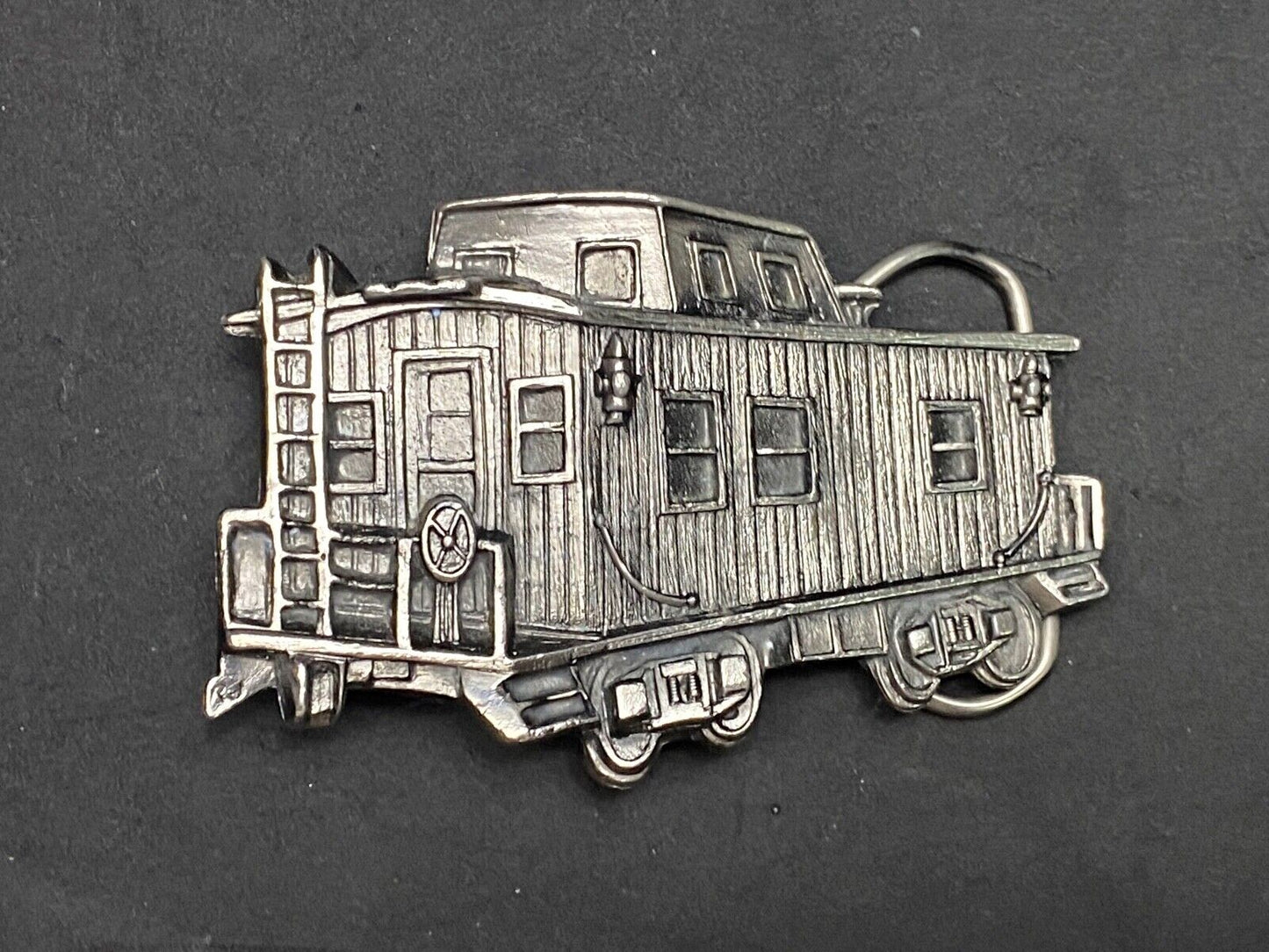 Train Caboose Collectors Belt Buckle Great American Buckle Co 1979 Made USA