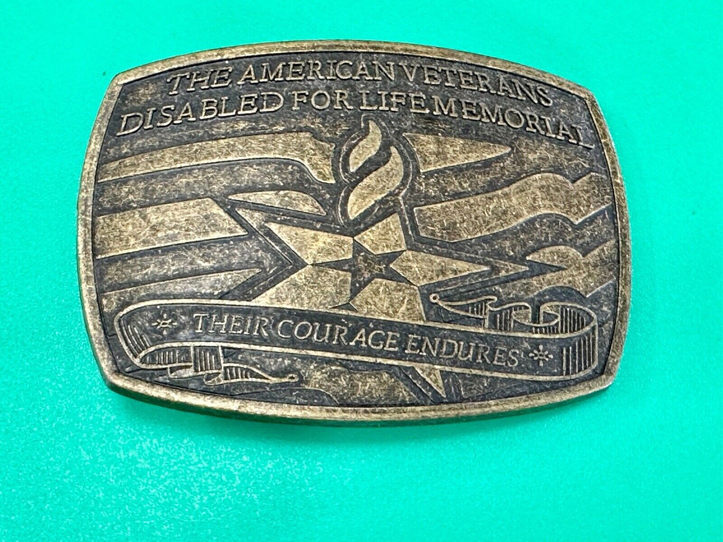 The American Veterans Disabled for Life Memorial Belt Buckle 2006