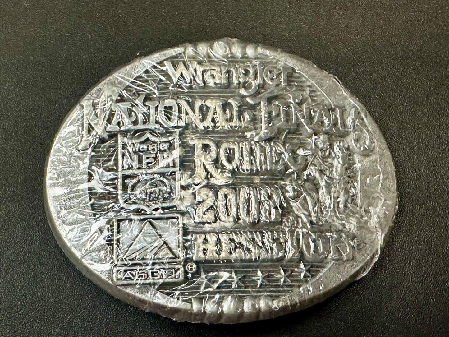 2002 NFR National Finals Rodeo NOS Youth Size Montana Silversmiths Belt Buckle