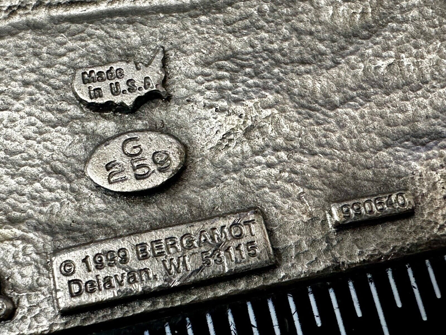 Vintage 1999 Bergamot "Got Beer?" Bottle Opener Belt Pewter Buckle Made in USA
