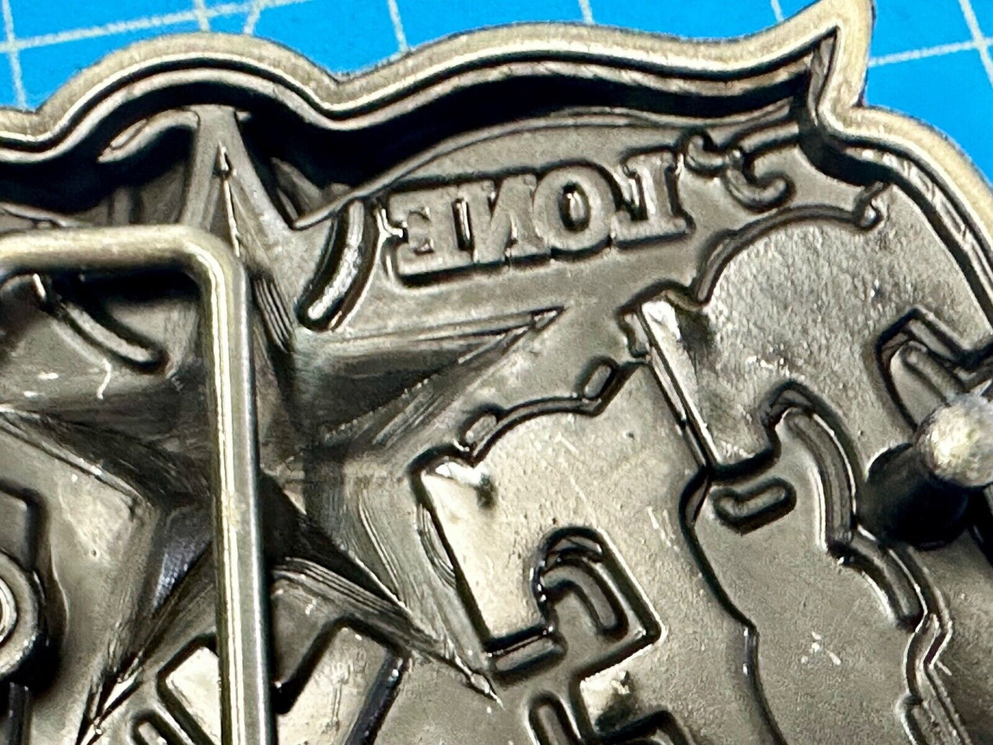 Texas The Lone Star State Cowboys TX Longhorn raised 4" Buckle Rage Belt Buckle