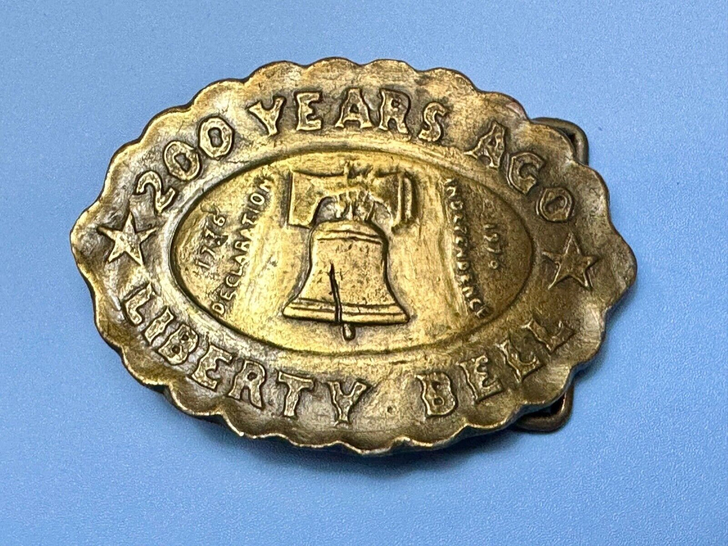 200 years ago Liberty bell commemorative patriotic belt buckle