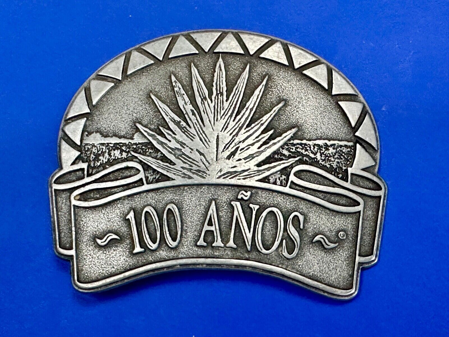Tequila Brand 100 Anos curved Vintage Adverting Belt Buckle
