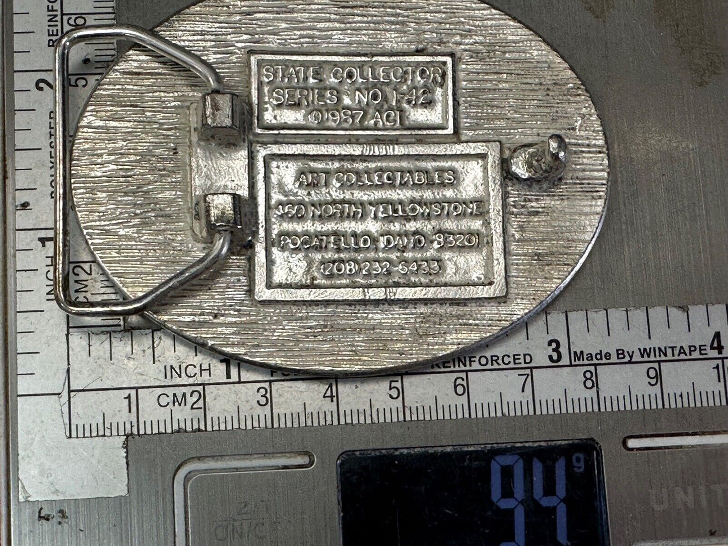 The Seal of the State of Washington Ronald Vtg 1889 belt buckle Art Collectibles