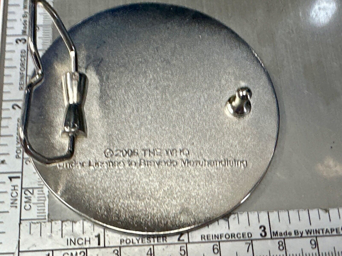 The Who Iconic Band Belt Buckle 2005 Bravado Merchandising Logo Oval Painted