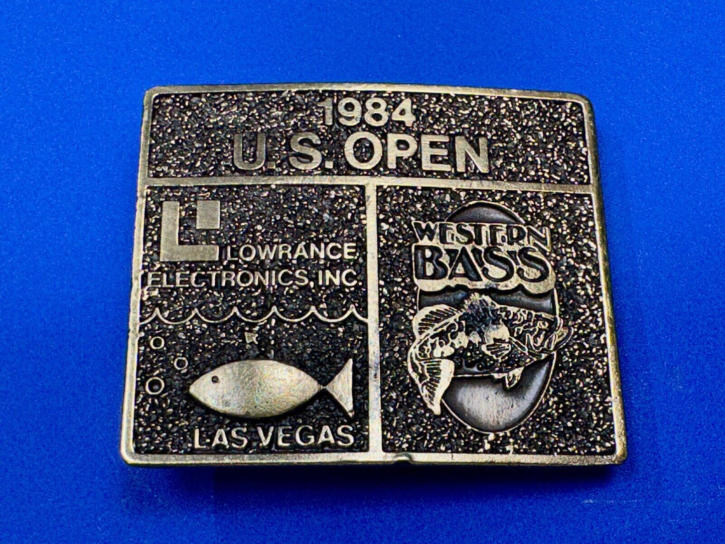 1984 US Open -Western Bass Lawrence Electronics The Great American Belt Buckle