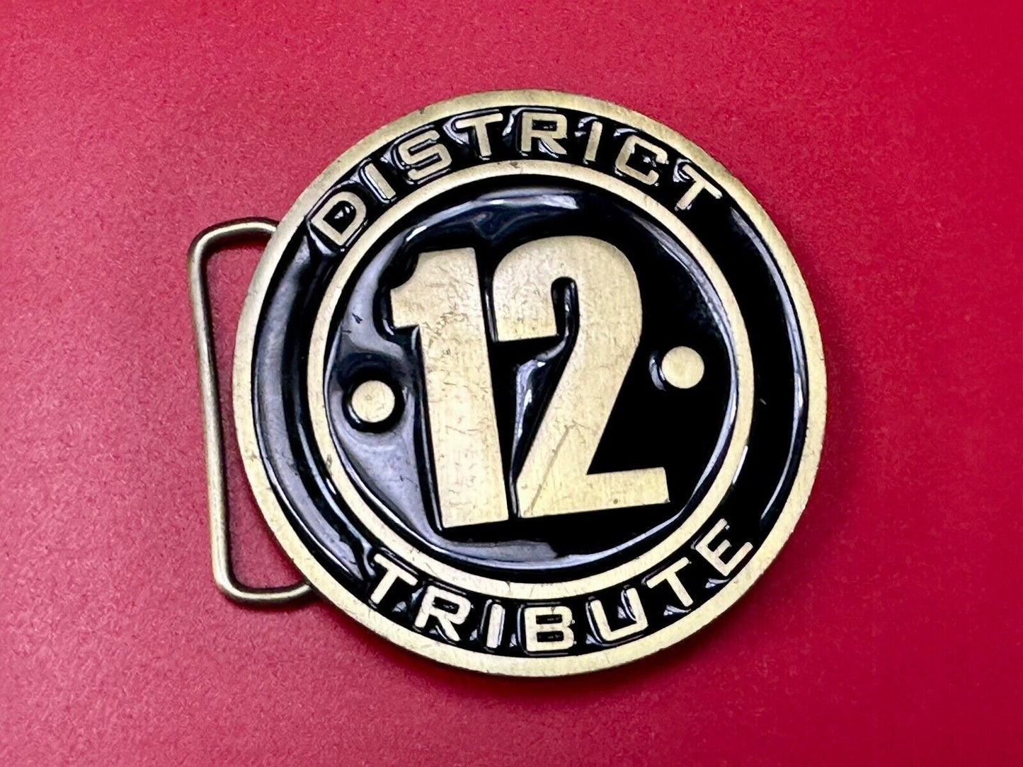 The Hunger Games, District 12 Tribute - Movie Book Emblem belt buckle